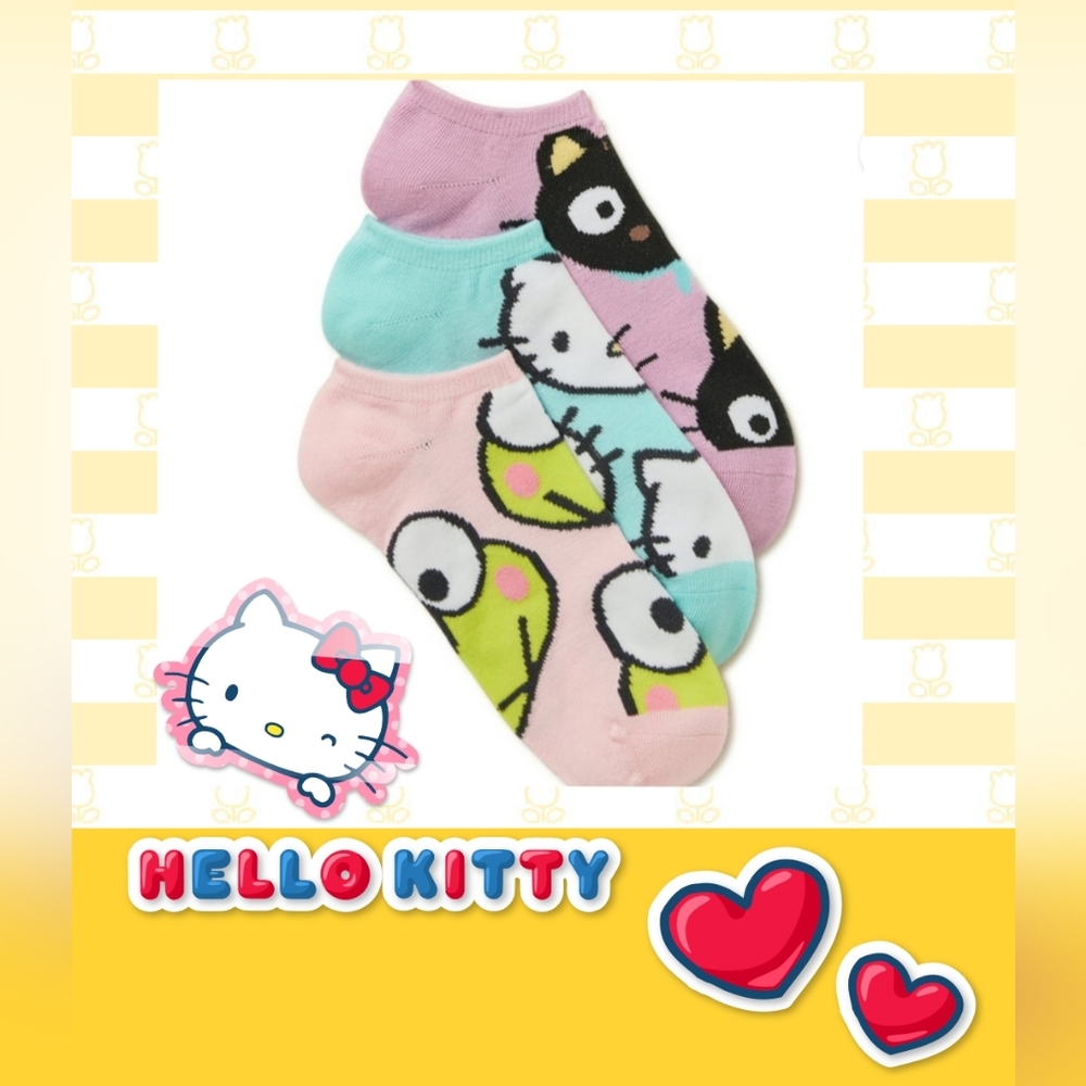 Hello Kitty & Friends No-Show Socks 3 pack New